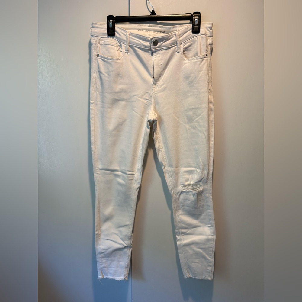 Old Navy White Rockstar Jeans